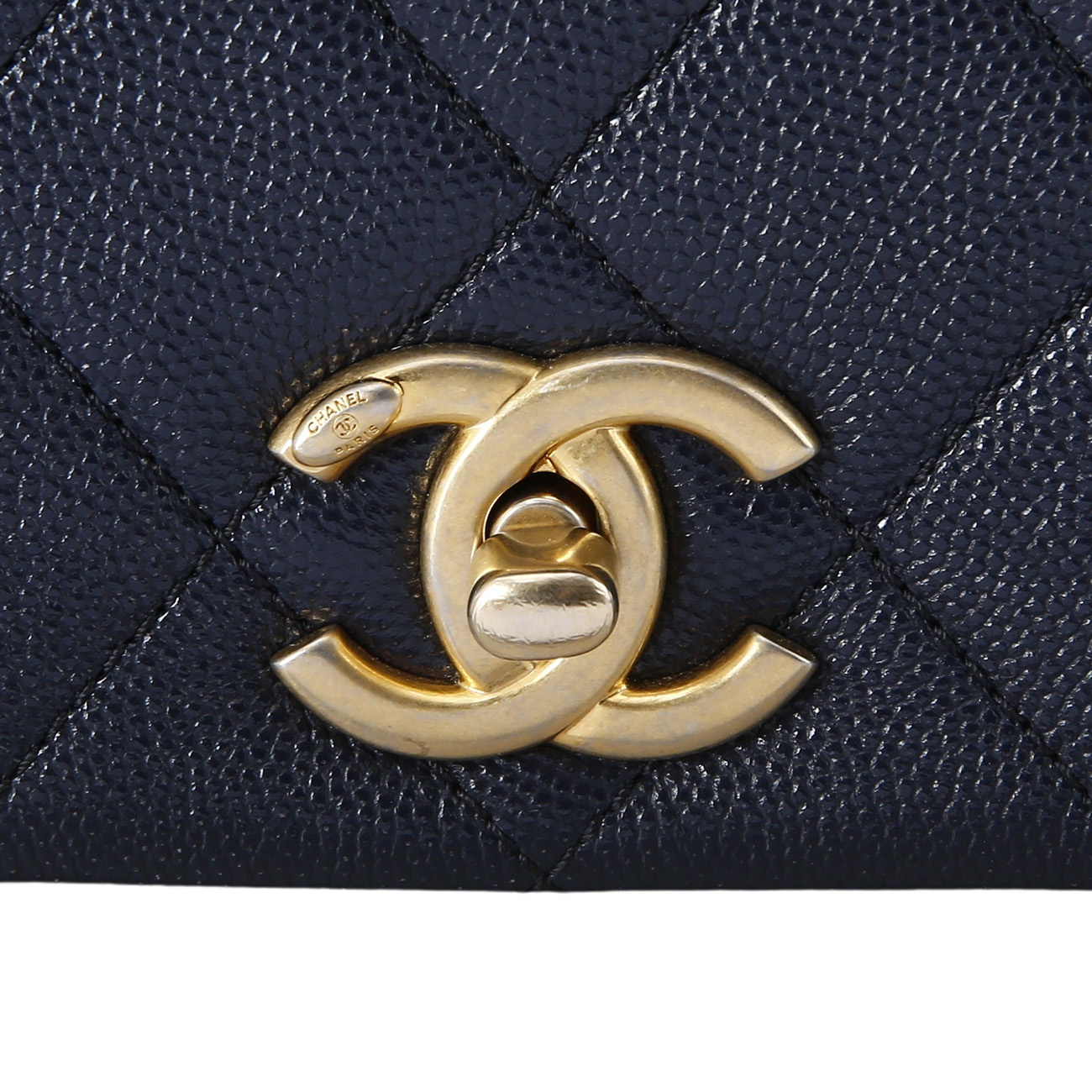 CHANEL(USED)샤넬 시즌 캐비어 체인 탑 핸들 숄더백