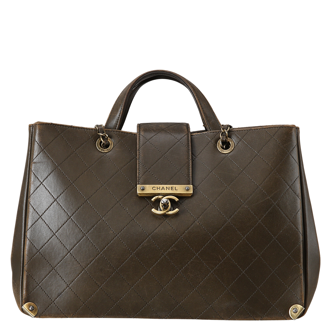 CHANEL(USED)샤넬 시즌 CC로고 체인 토트백