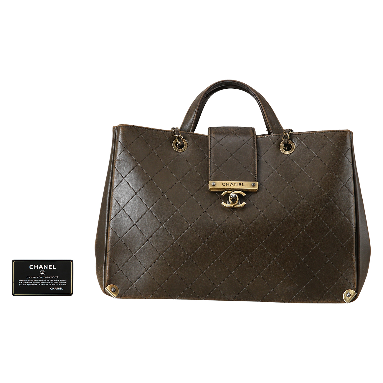 CHANEL(USED)샤넬 시즌 CC로고 체인 토트백