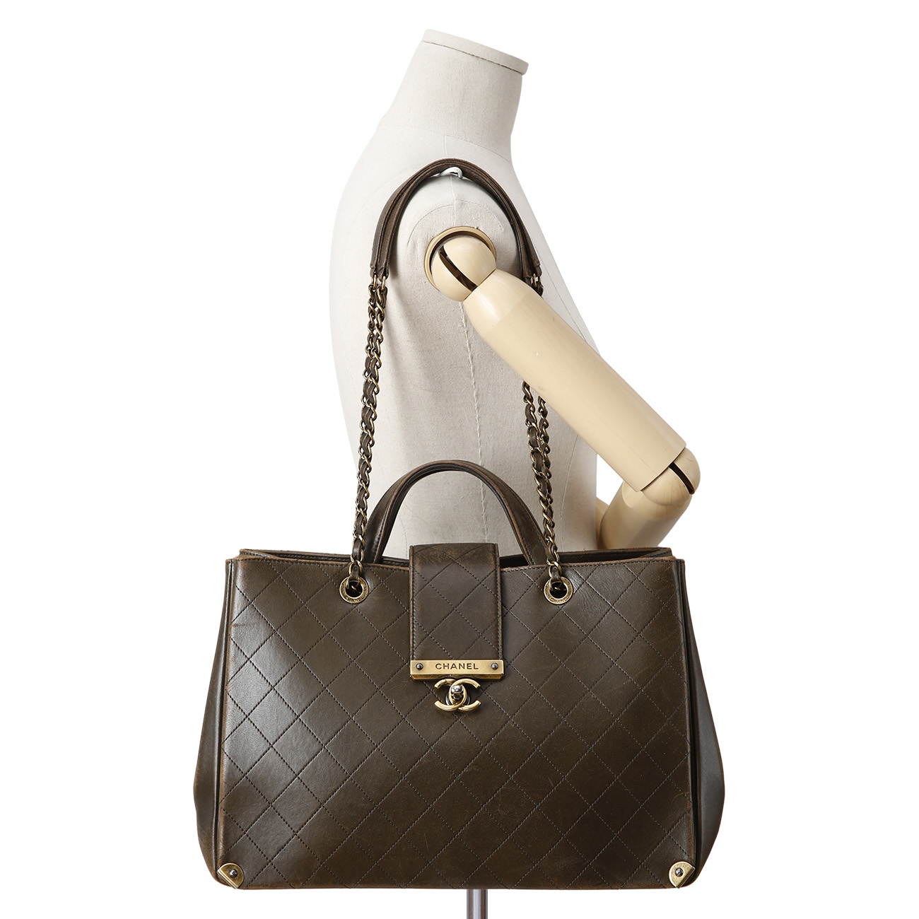 CHANEL(USED)샤넬 시즌 CC로고 체인 토트백
