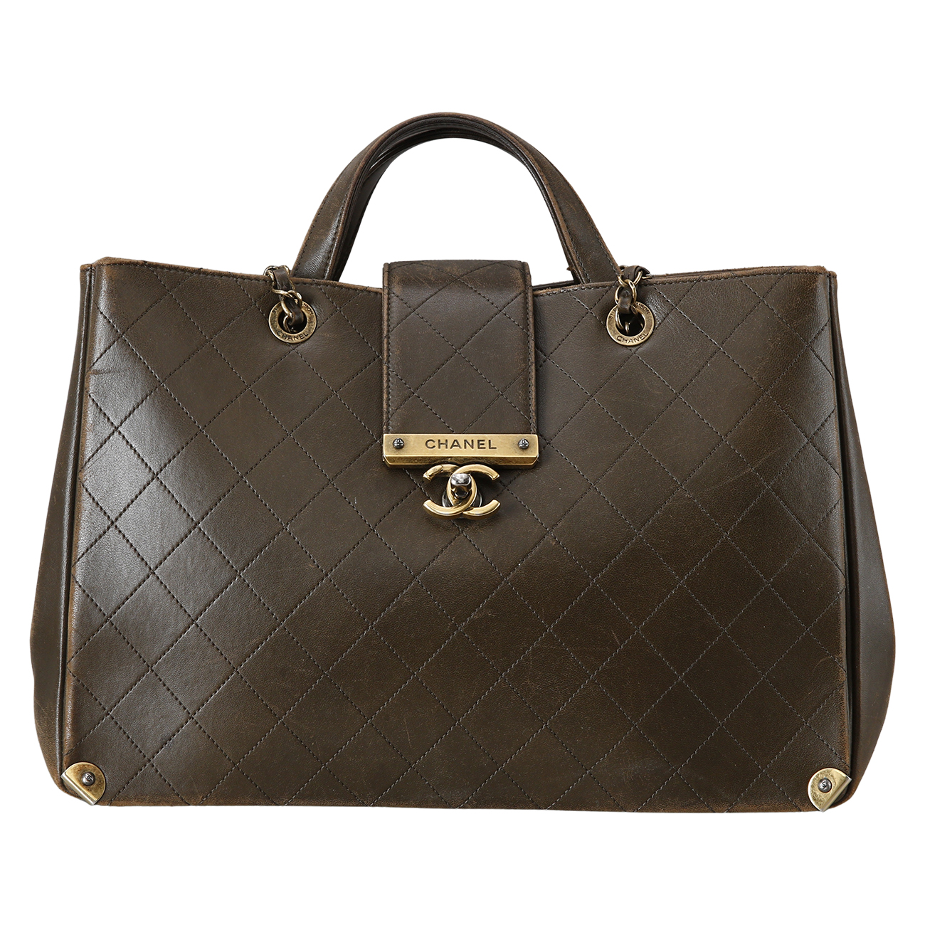 CHANEL(USED)샤넬 시즌 CC로고 체인 토트백
