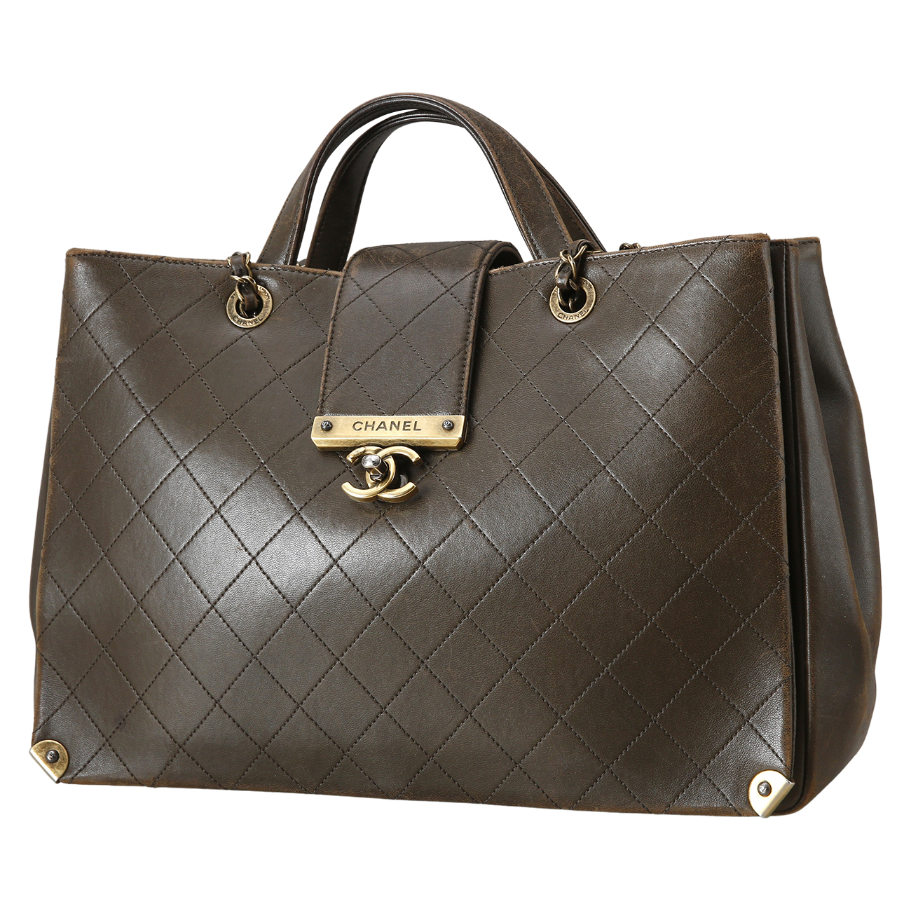 CHANEL(USED)샤넬 시즌 CC로고 체인 토트백
