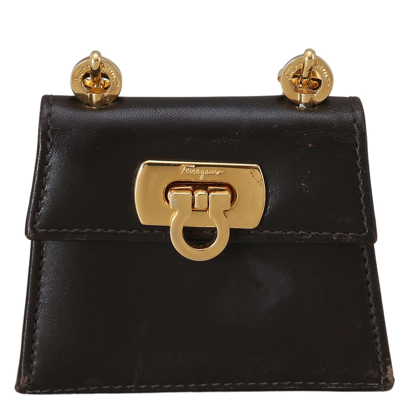 FERRAGAMO(USED)페레가모 간치니 락 미니 켈리백