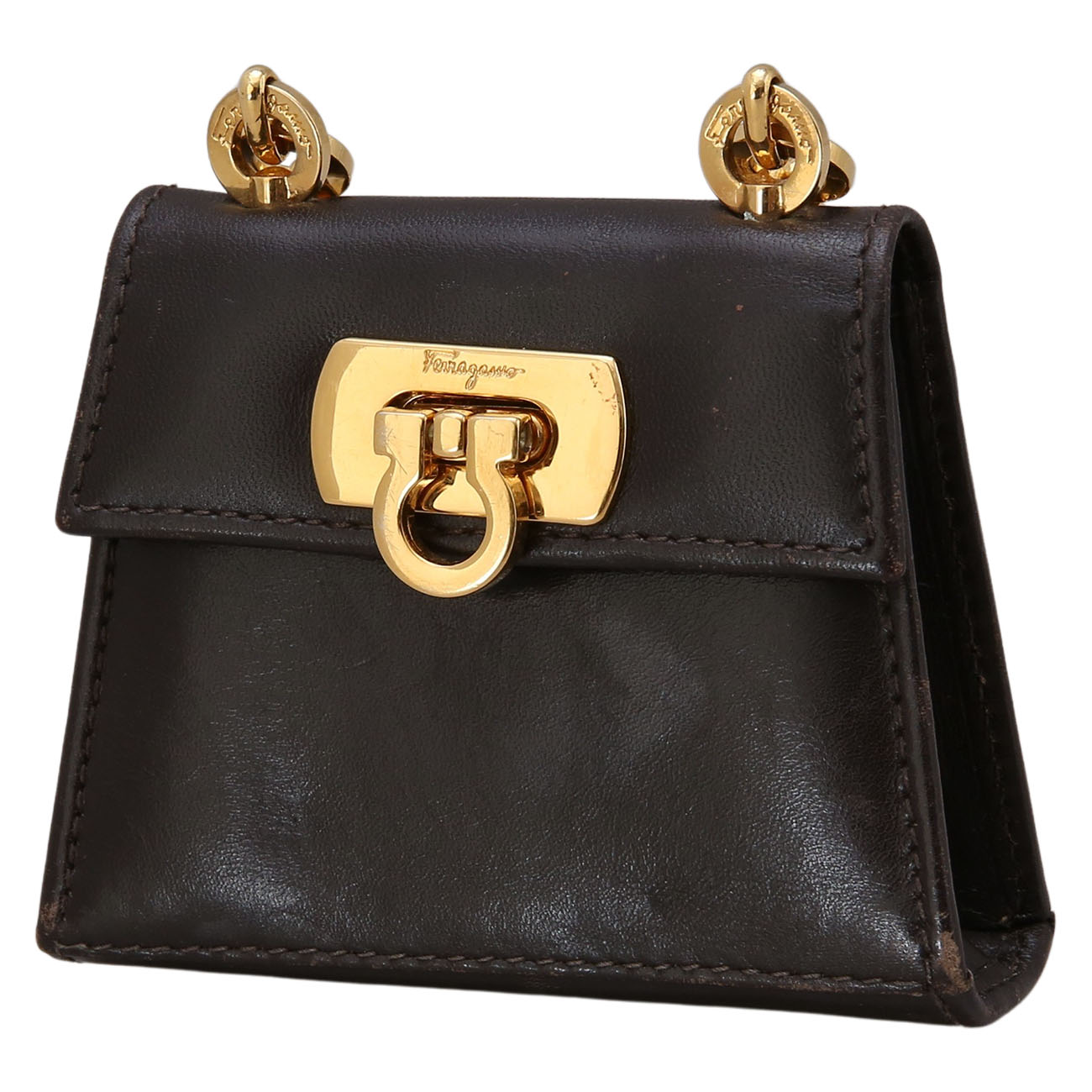 FERRAGAMO(USED)페레가모 간치니 락 미니 켈리백