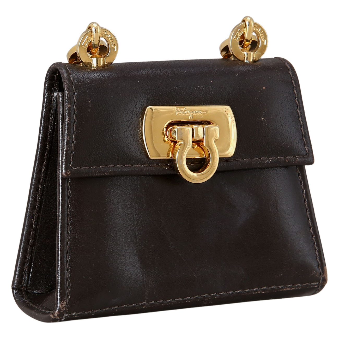 FERRAGAMO(USED)페레가모 간치니 락 미니 켈리백