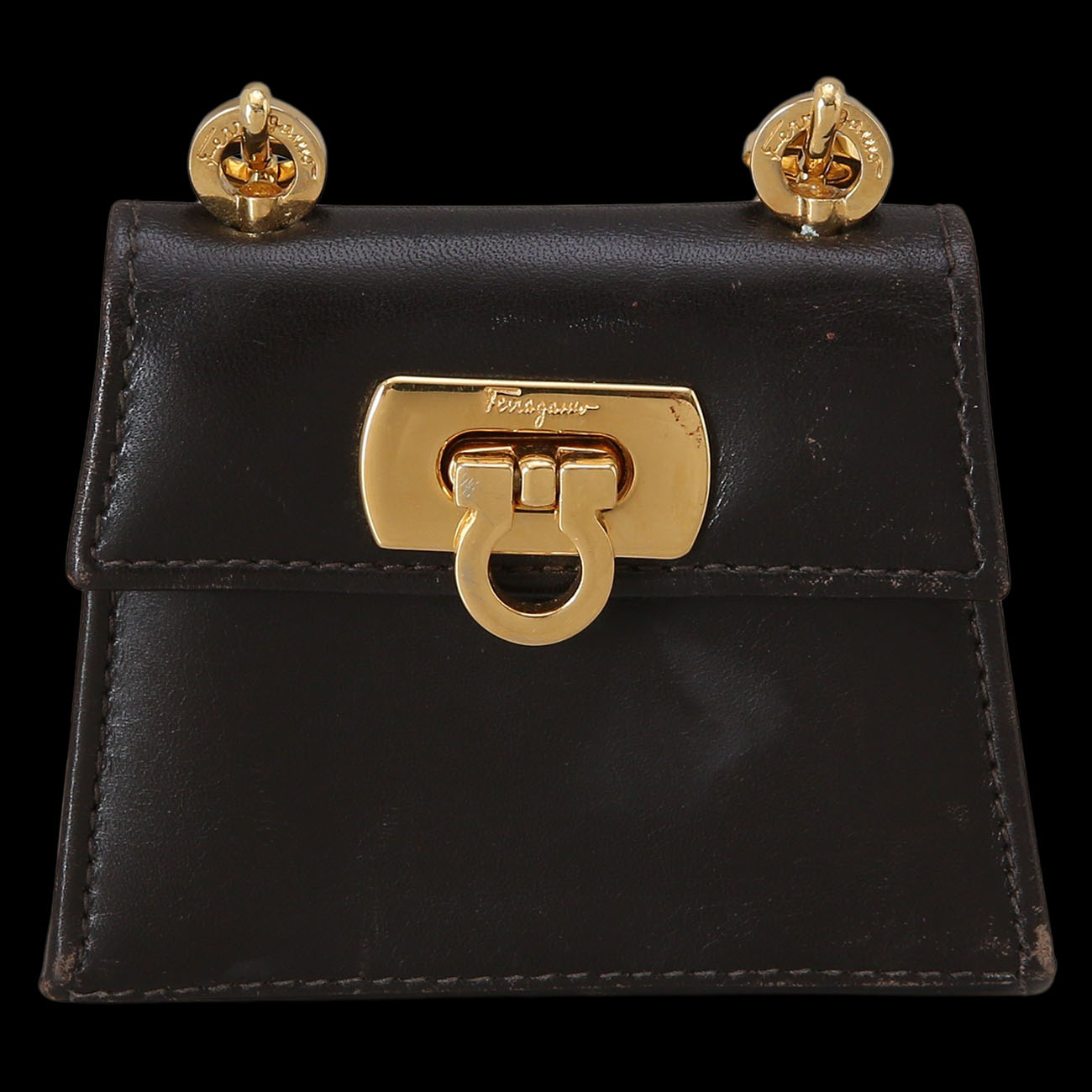 FERRAGAMO(USED)페레가모 간치니 락 미니 켈리백