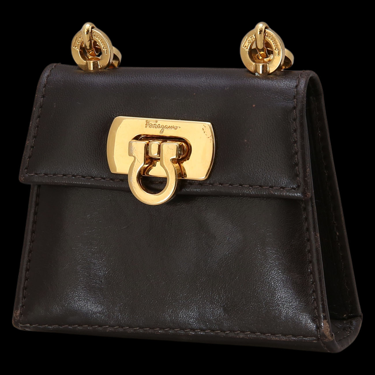 FERRAGAMO(USED)페레가모 간치니 락 미니 켈리백