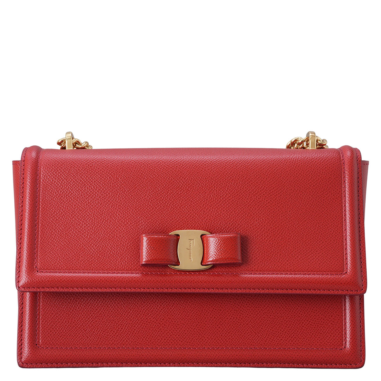 SALVATORE FERRAGAMO(USED)페레가모 바라리본 체인 숄더백