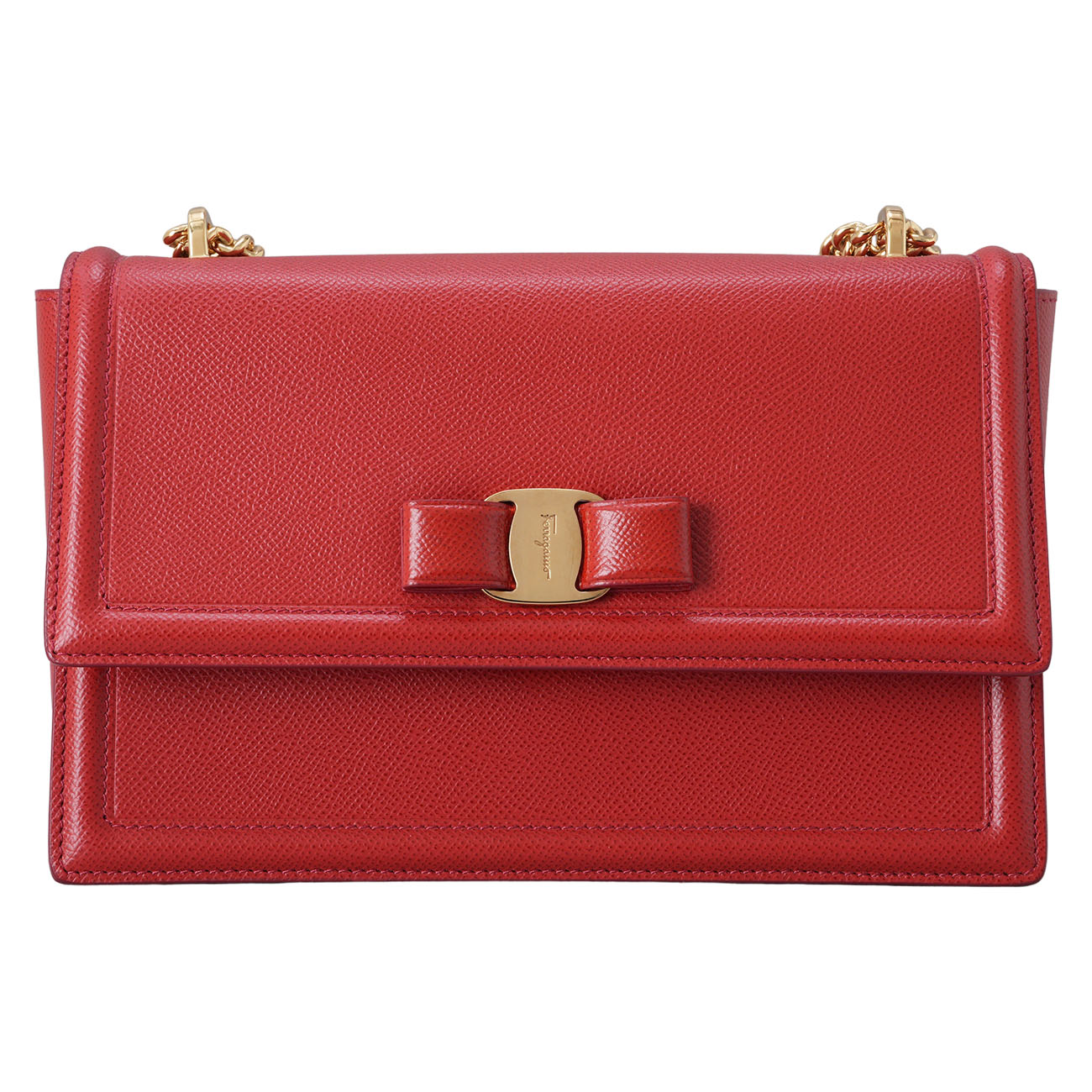 SALVATORE FERRAGAMO(USED)페레가모 바라리본 체인 숄더백