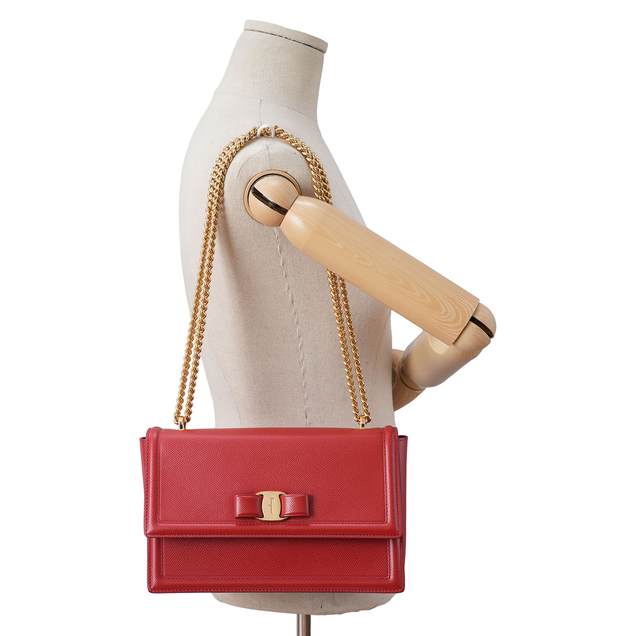 SALVATORE FERRAGAMO(USED)페레가모 바라리본 체인 숄더백