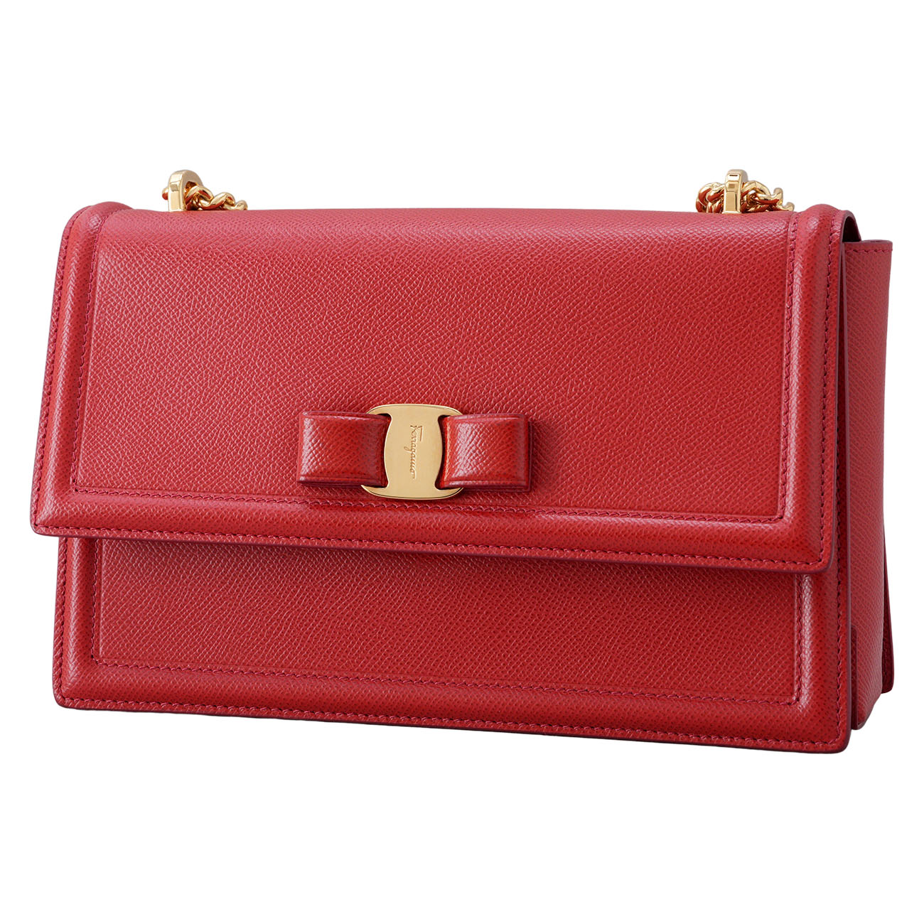 SALVATORE FERRAGAMO(USED)페레가모 바라리본 체인 숄더백