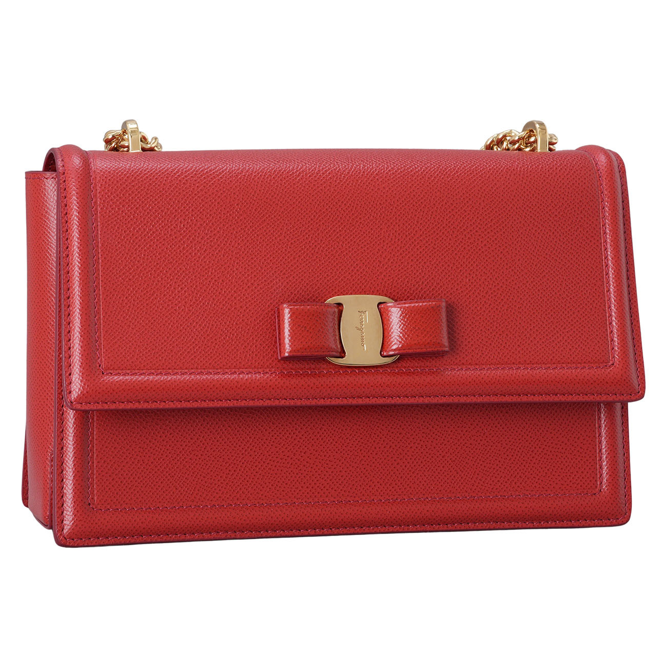 SALVATORE FERRAGAMO(USED)페레가모 바라리본 체인 숄더백