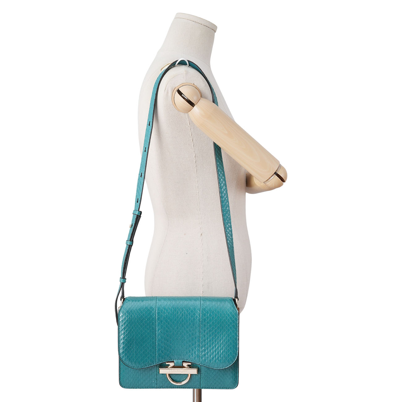 SALVATORE FERRAGAMO(USED)페라가모 간치니 파이톤 조앤백