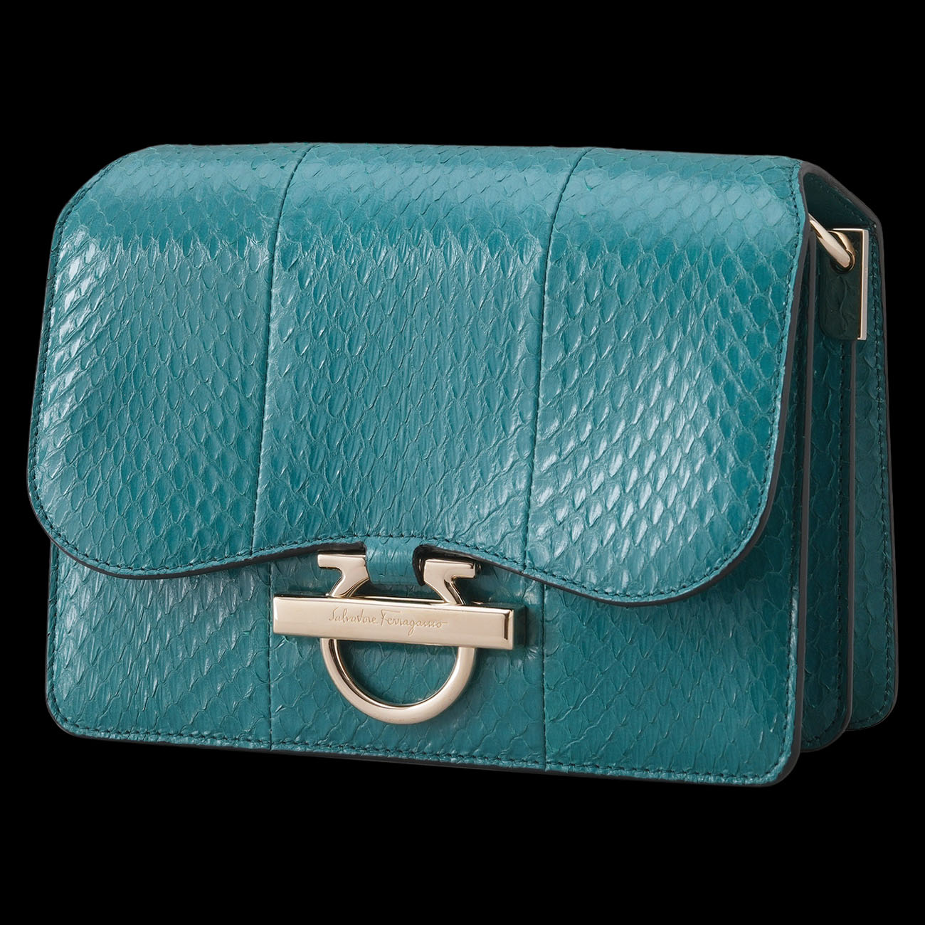 SALVATORE FERRAGAMO(USED)페라가모 간치니 파이톤 조앤백
