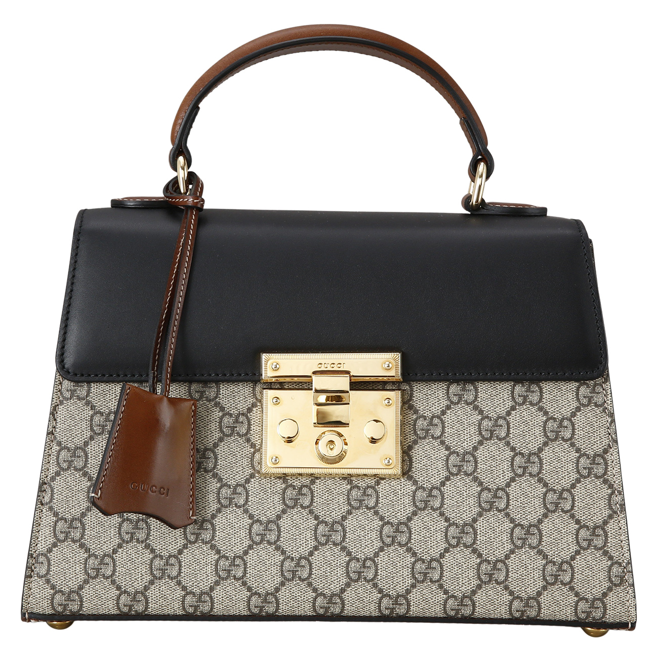 GUCCI(USED)구찌 453188 패드락 GG 탑 핸들백