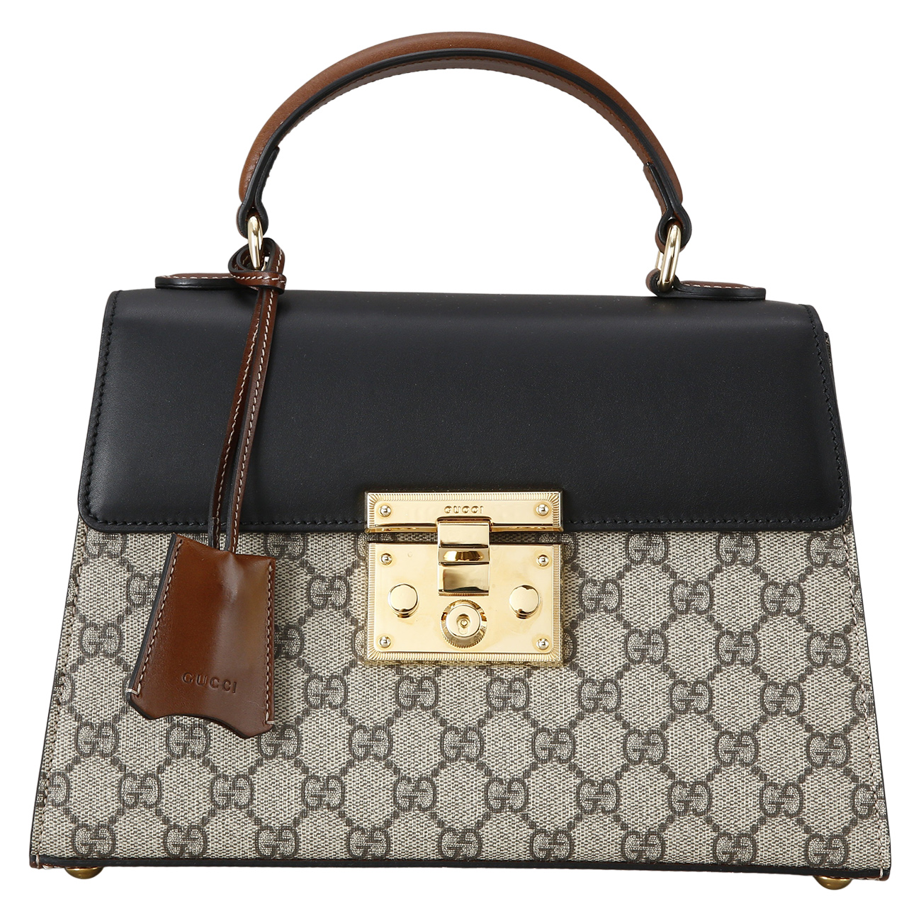 GUCCI(USED)구찌 453188 패드락 GG 탑 핸들백