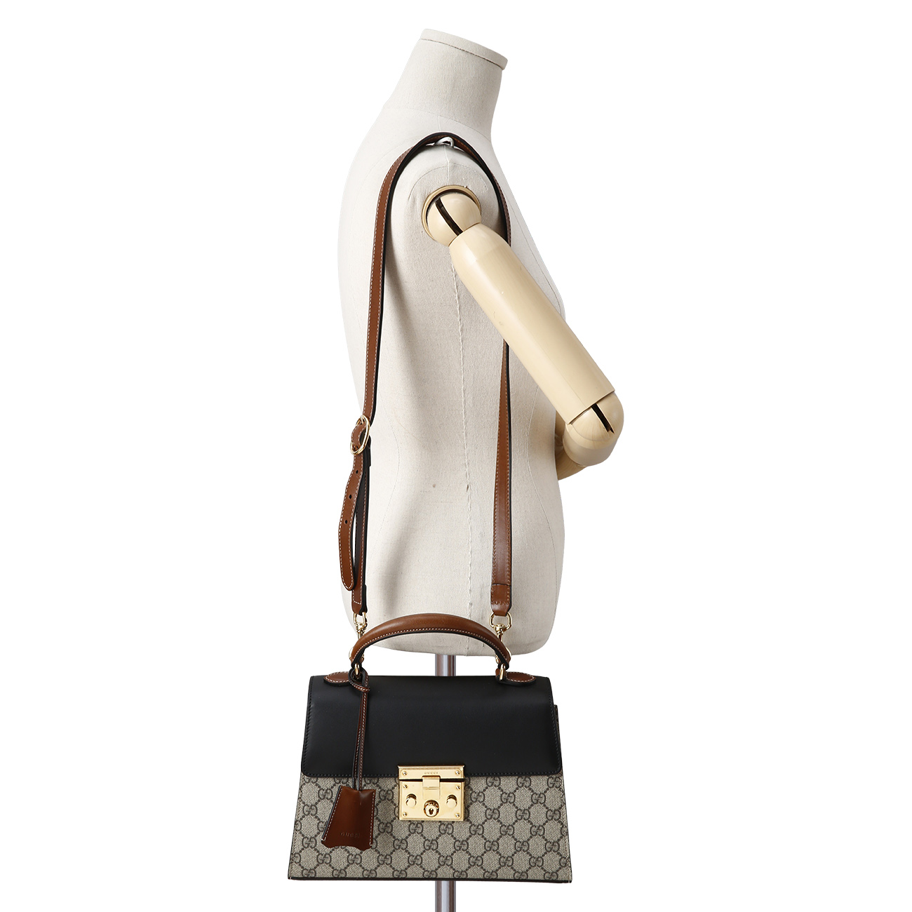 GUCCI(USED)구찌 453188 패드락 GG 탑 핸들백