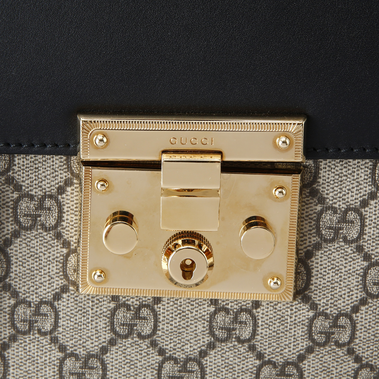 GUCCI(USED)구찌 453188 패드락 GG 탑 핸들백