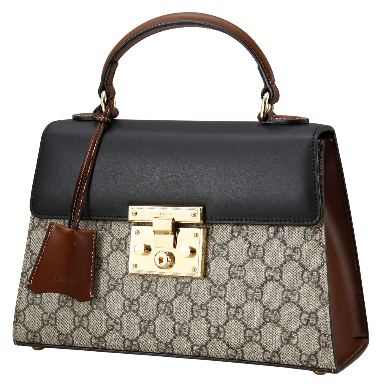 GUCCI(USED)구찌 453188 패드락 GG 탑 핸들백