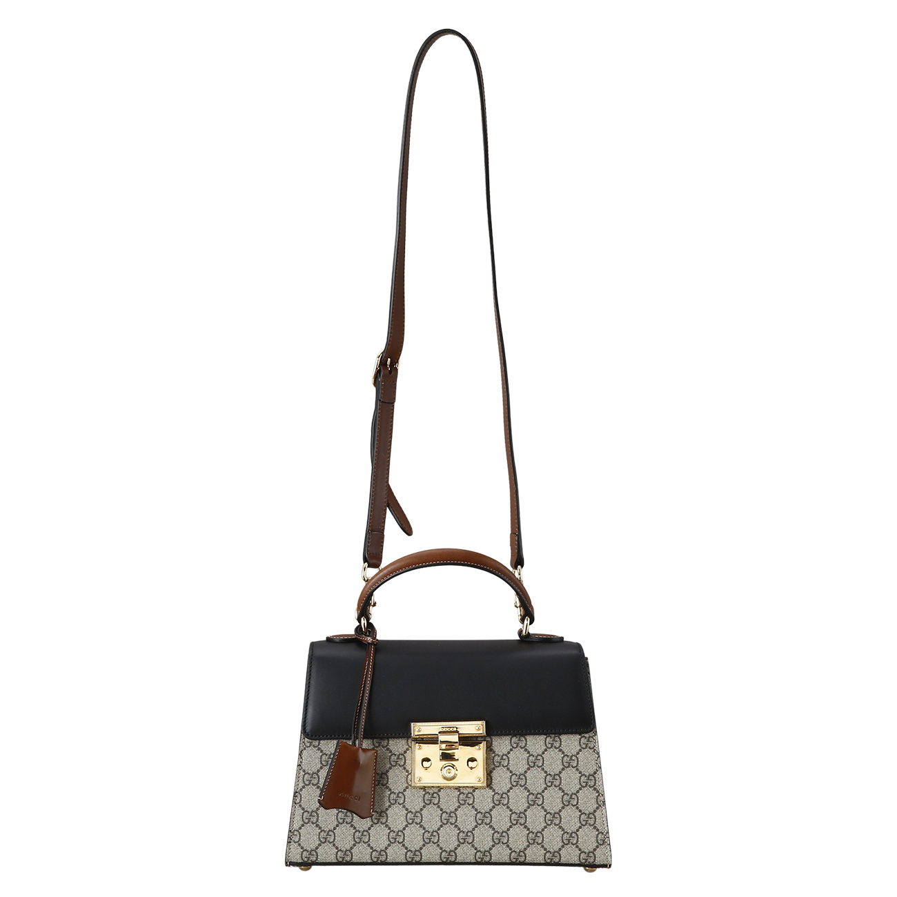 GUCCI(USED)구찌 453188 패드락 GG 탑 핸들백