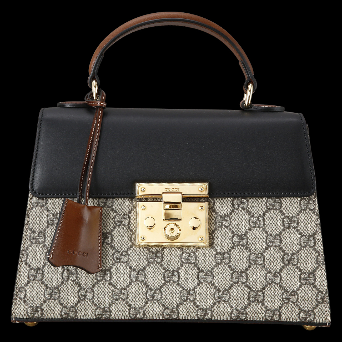 GUCCI(USED)구찌 453188 패드락 GG 탑 핸들백