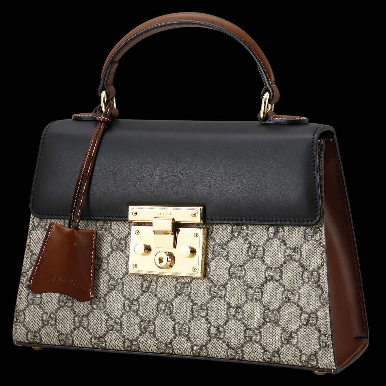 GUCCI(USED)구찌 453188 패드락 GG 탑 핸들백