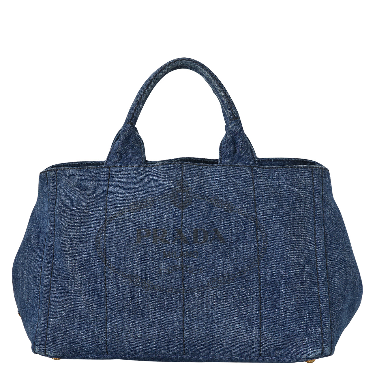 PRADA(USED)프라다 B2642B 데님 카나파 토트백