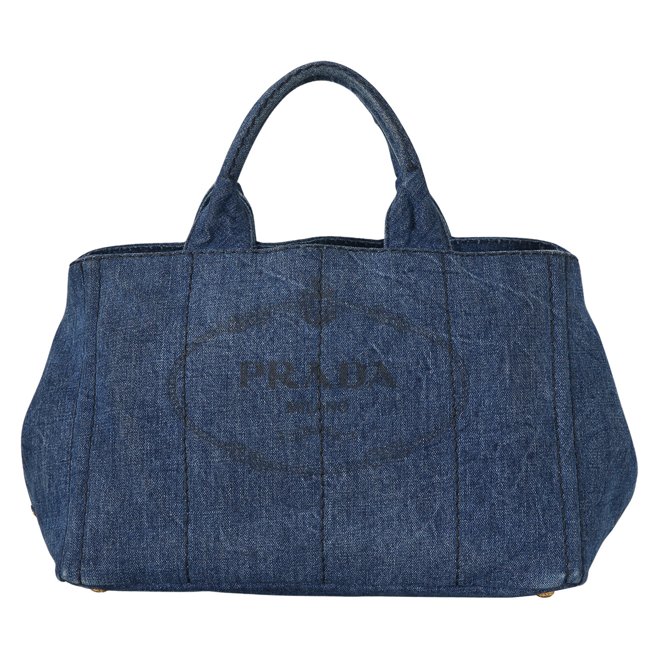 PRADA(USED)프라다 B2642B 데님 카나파 토트백