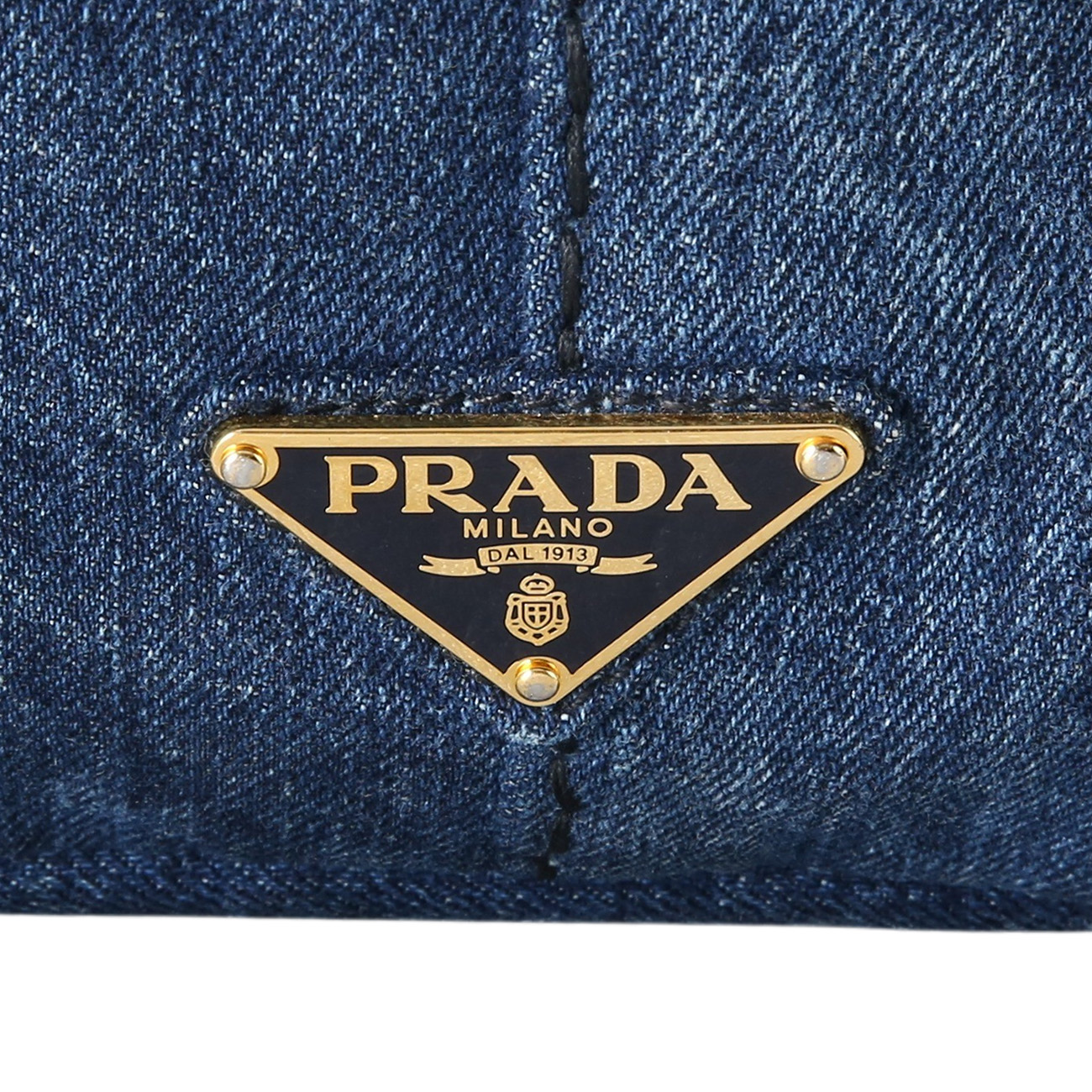 PRADA(USED)프라다 B2642B 데님 카나파 토트백