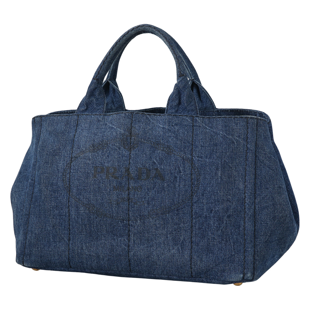 PRADA(USED)프라다 B2642B 데님 카나파 토트백
