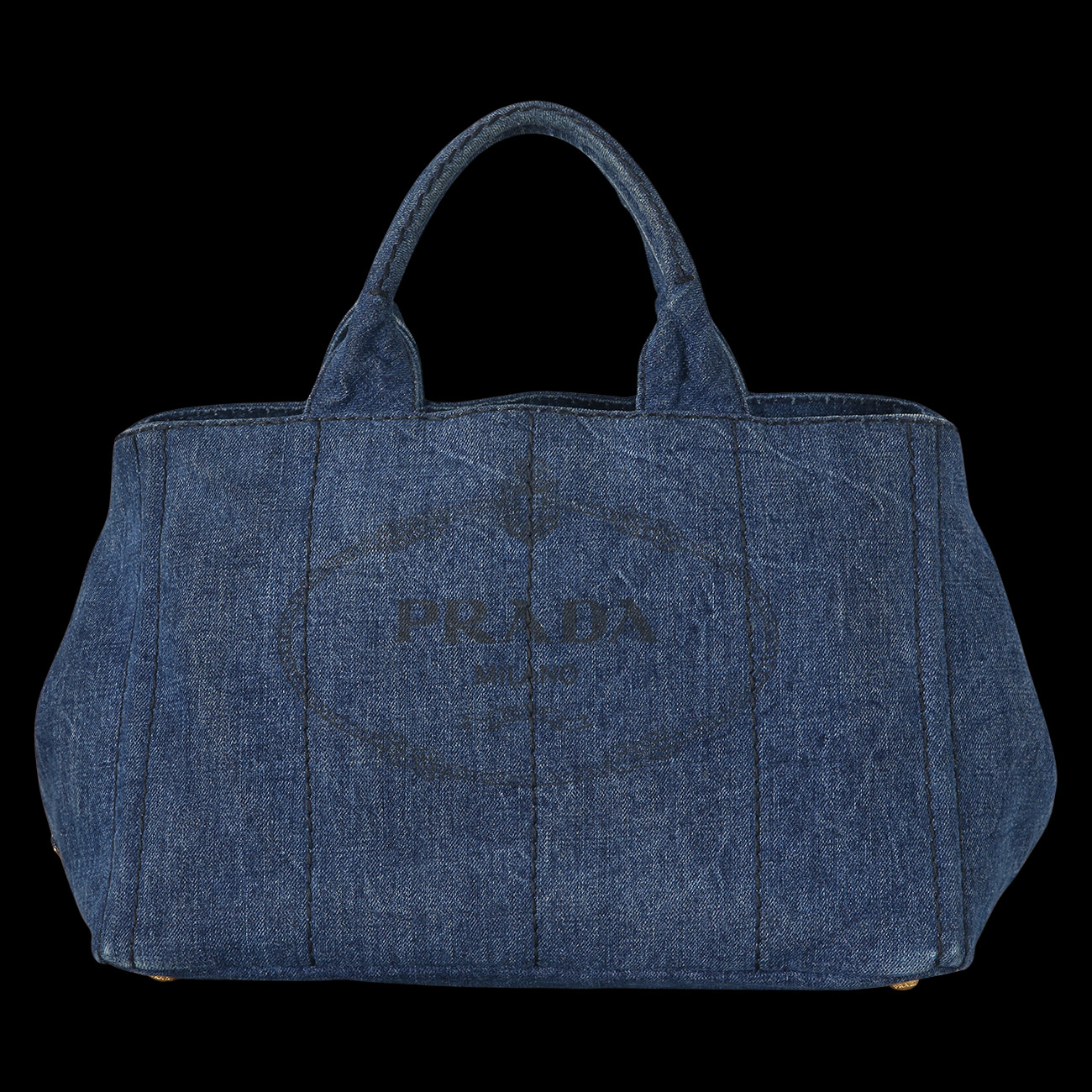 PRADA(USED)프라다 B2642B 데님 카나파 토트백