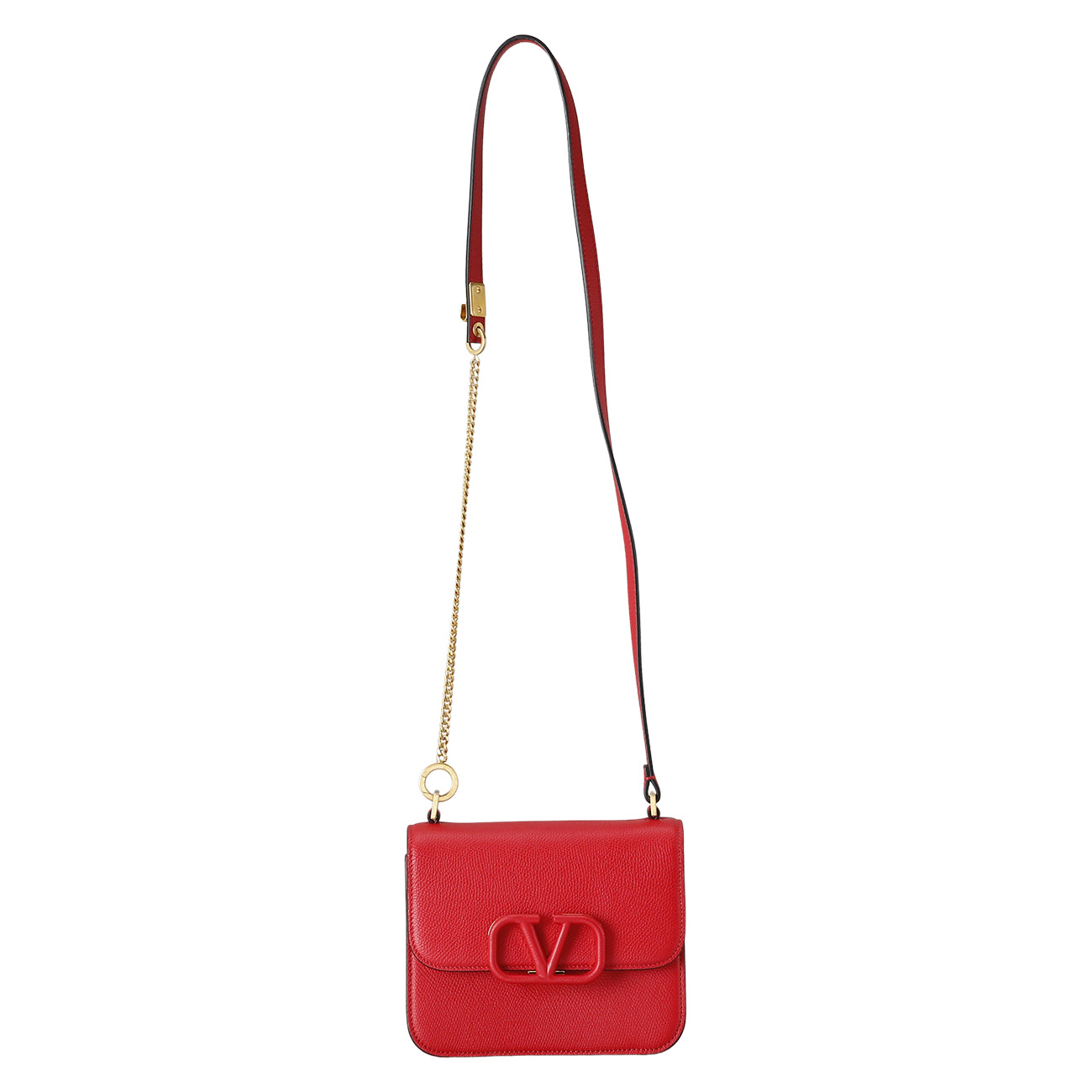 VALENTINO(USED)발렌티노 V로고 플랩 체인백