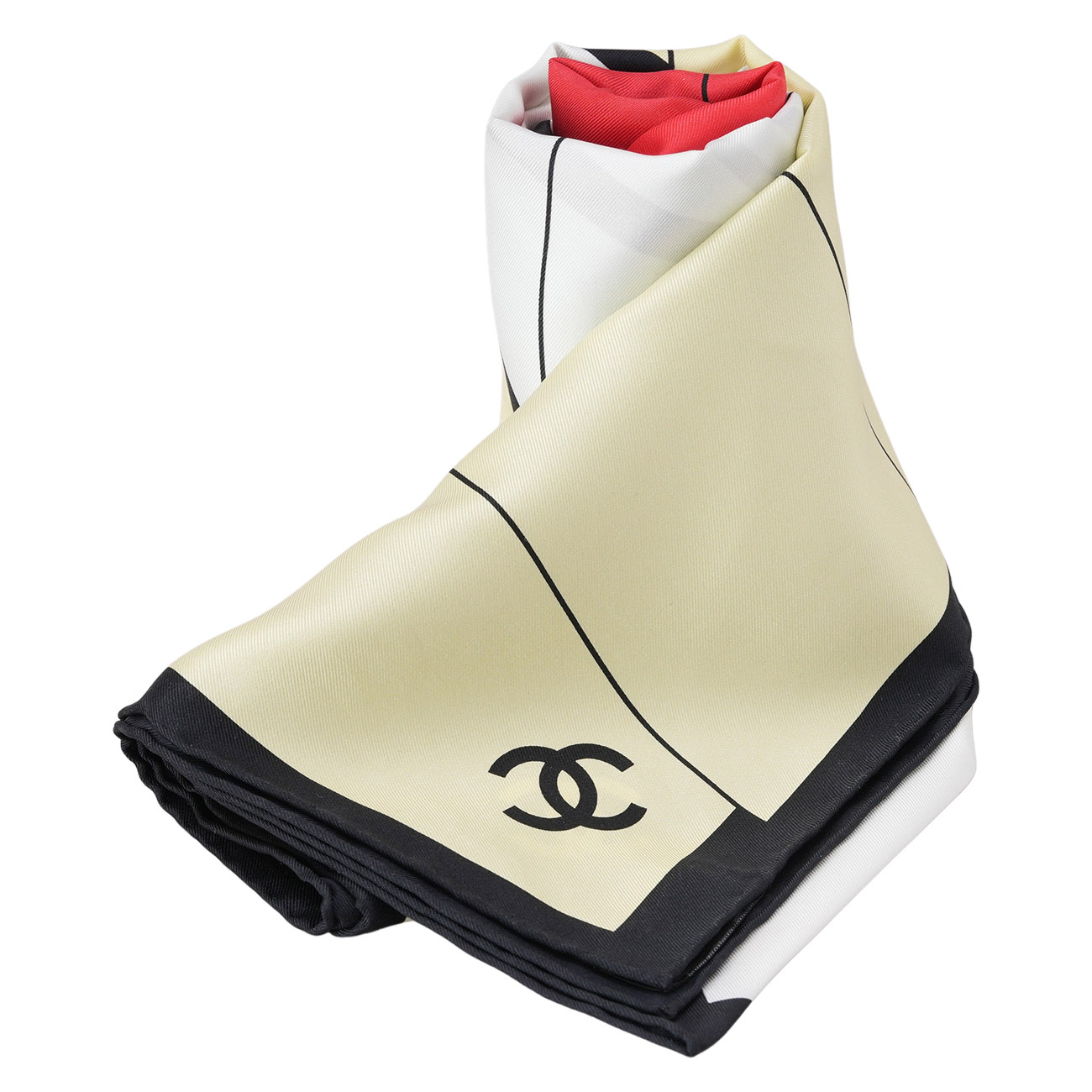 CHANEL(USED)샤넬 AAC477 코코 마드모아젤 실크 스카프