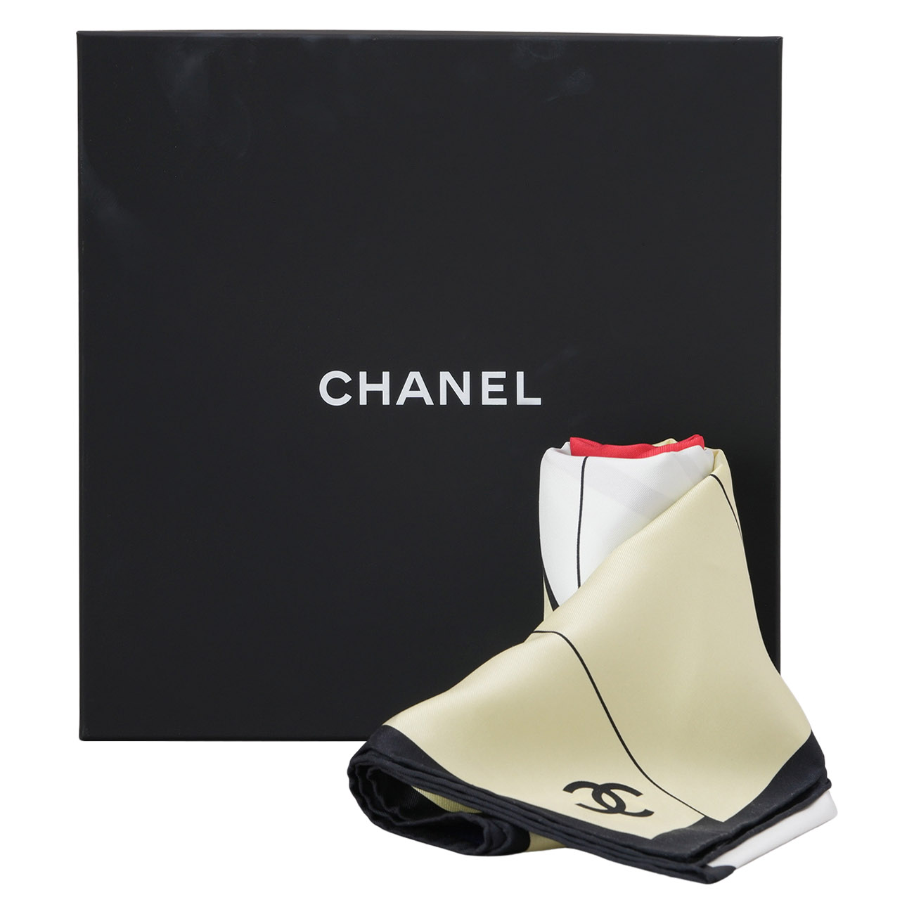 CHANEL(USED)샤넬 AAC477 코코 마드모아젤 실크 스카프