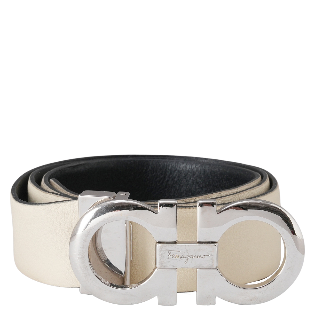 FERRAGAMO(USED)페레가모 간치니 양면 벨트 # XL