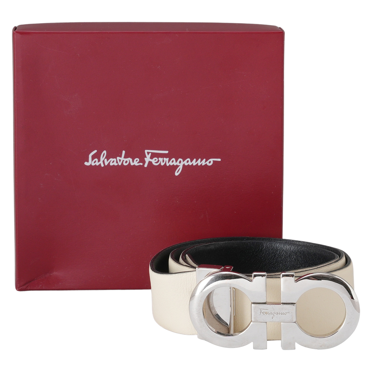 FERRAGAMO(USED)페레가모 간치니 양면 벨트 # XL