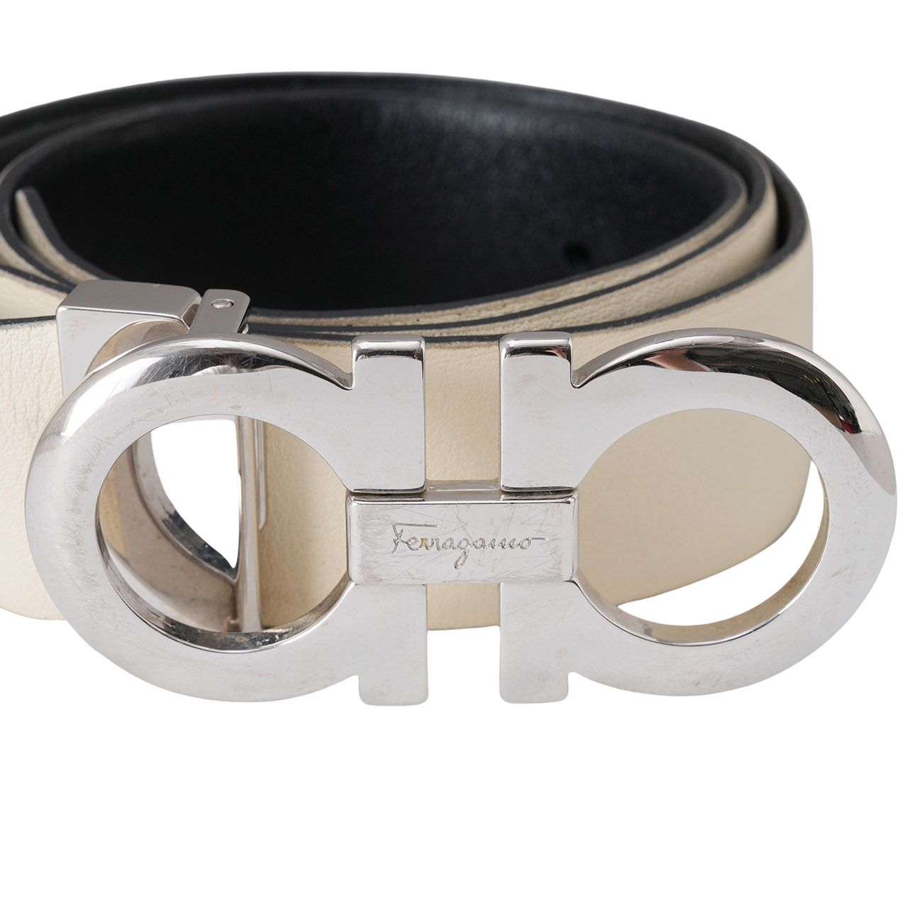 FERRAGAMO(USED)페레가모 간치니 양면 벨트 # XL