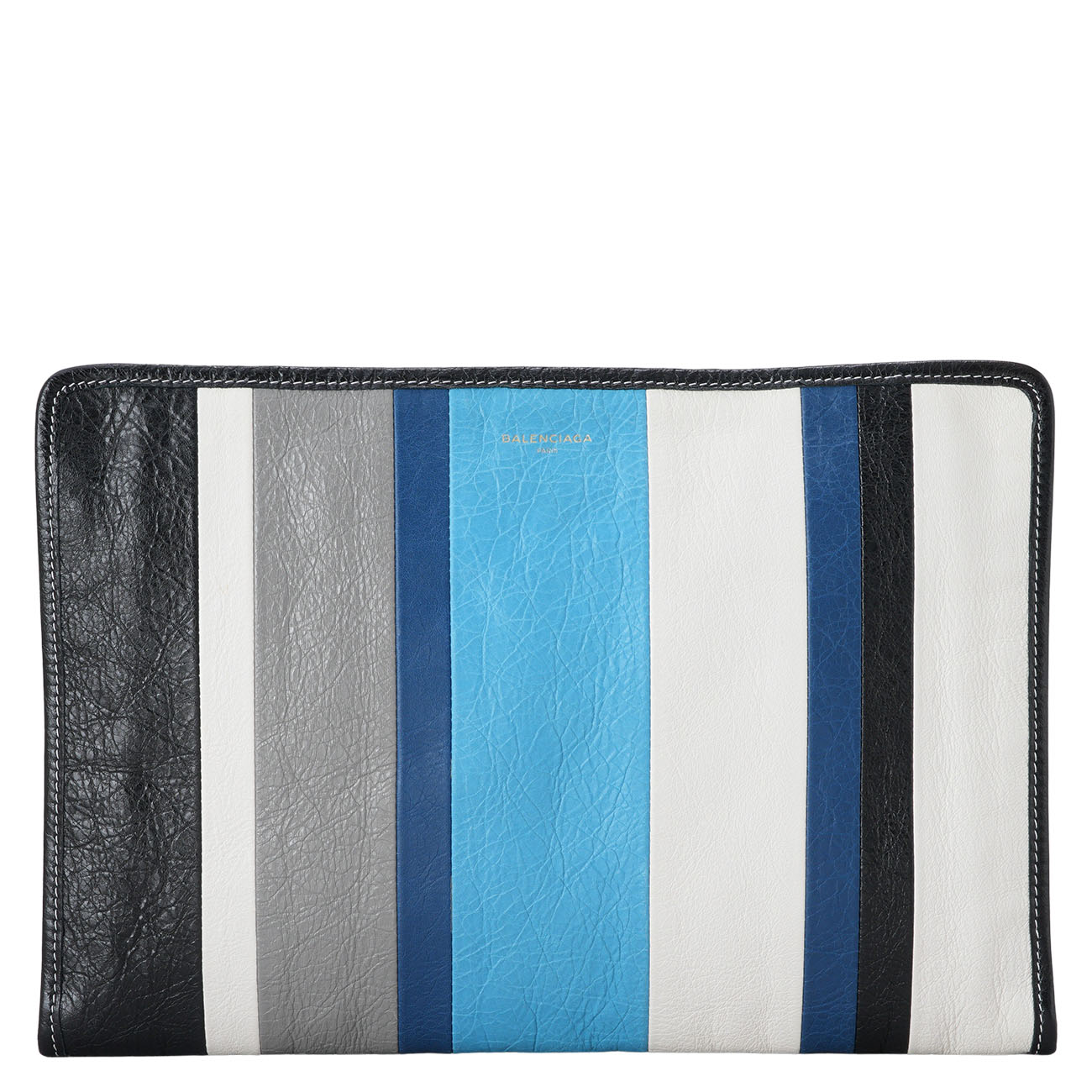 BALENCIAGA(USED)발렌시아가 443658 바자 스트라이프 클러치