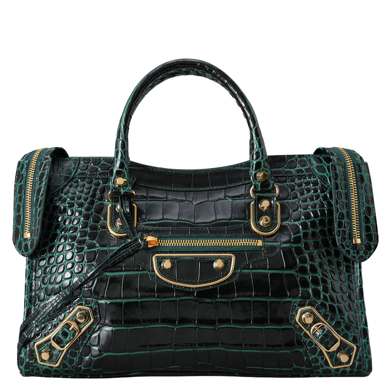 BALENCIAGA(USED)발렌시아가 크로커패턴 시티백 스몰