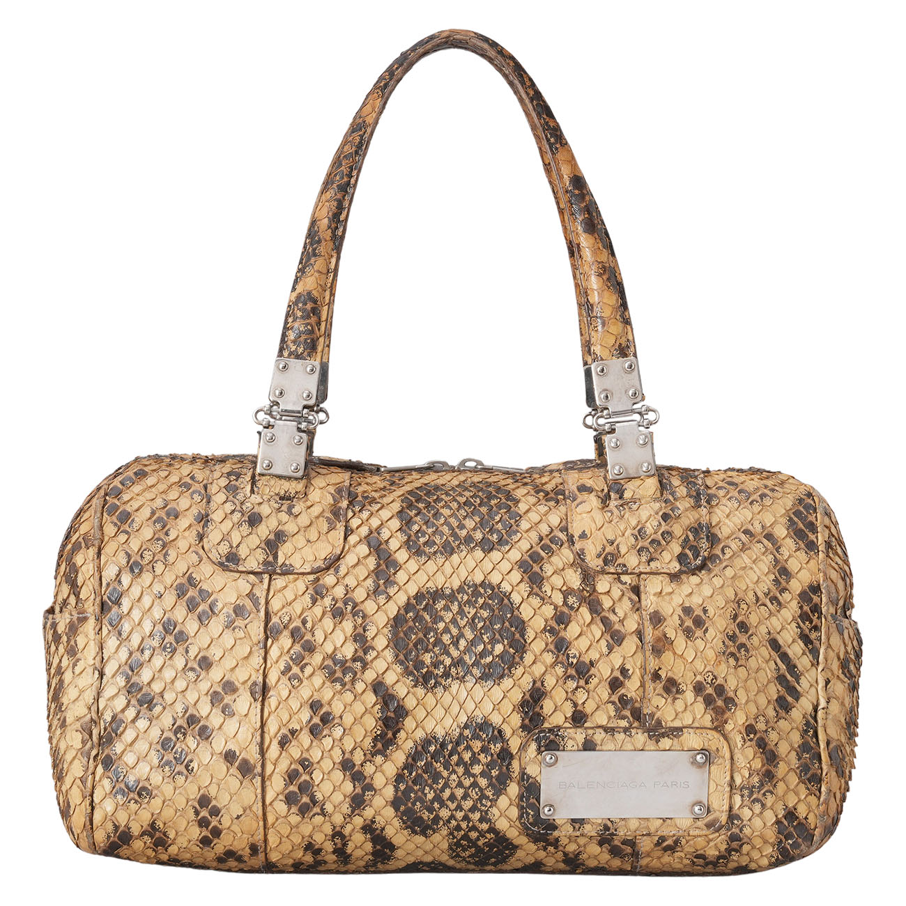 BALENCIAGA(USED)발렌시아가 145696 파이톤 보스턴 백