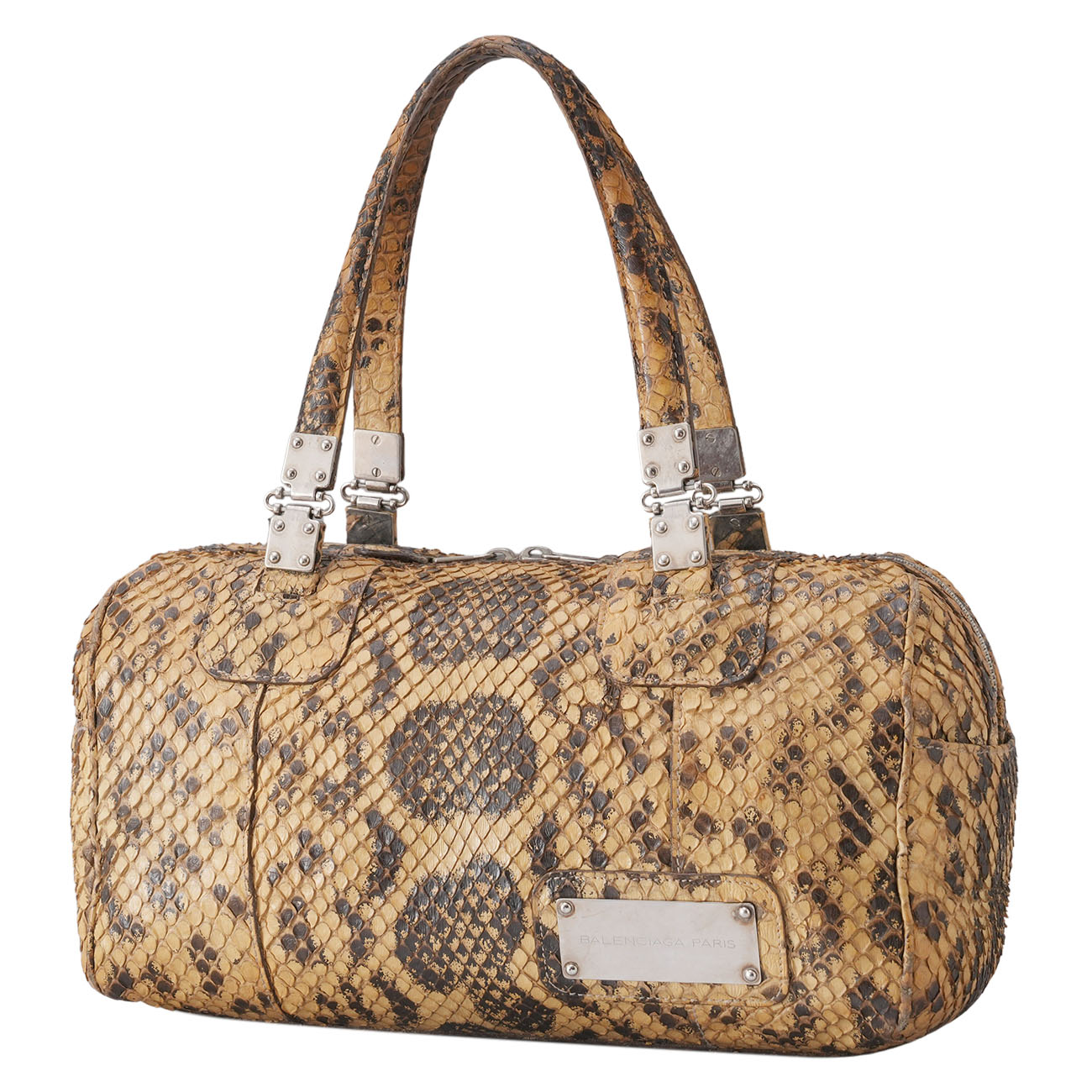 BALENCIAGA(USED)발렌시아가 145696 파이톤 보스턴 백