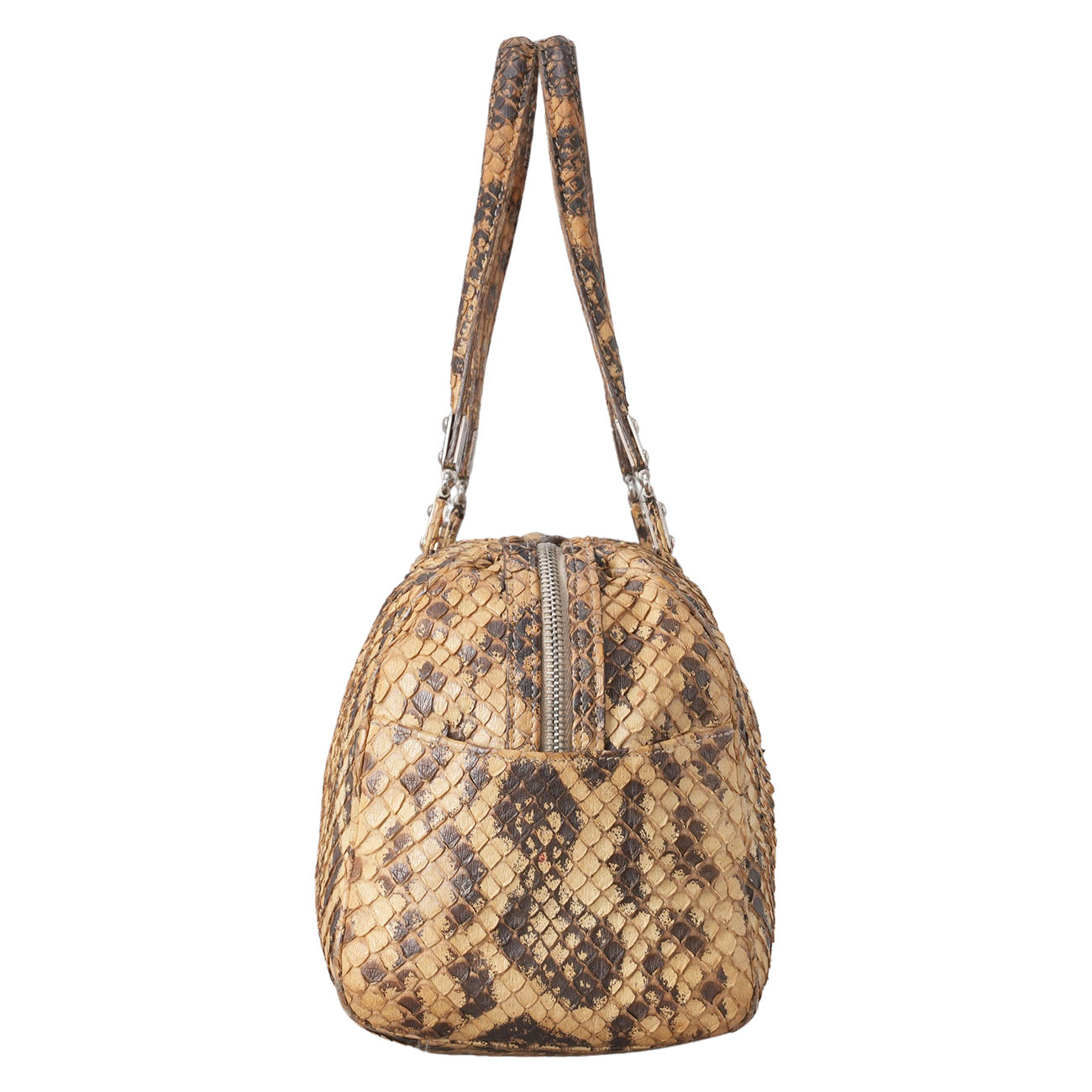 BALENCIAGA(USED)발렌시아가 145696 파이톤 보스턴 백