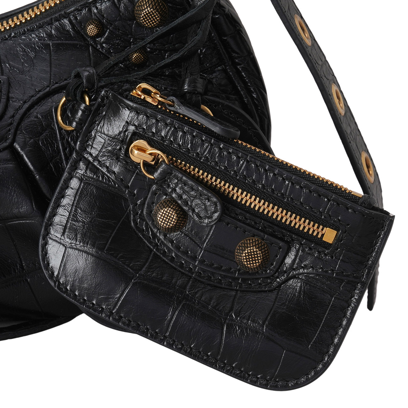BALENCIAGA(USED)발렌시아가 671309 크로커패턴 르카골 숄더백 XS