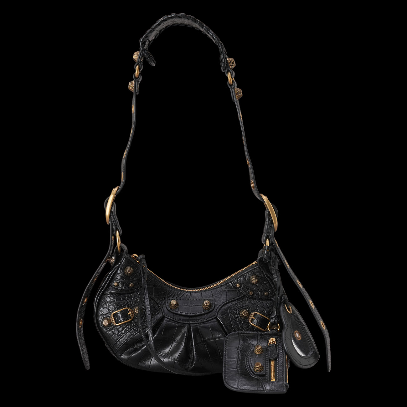 BALENCIAGA(USED)발렌시아가 671309 크로커패턴 르카골 숄더백 XS