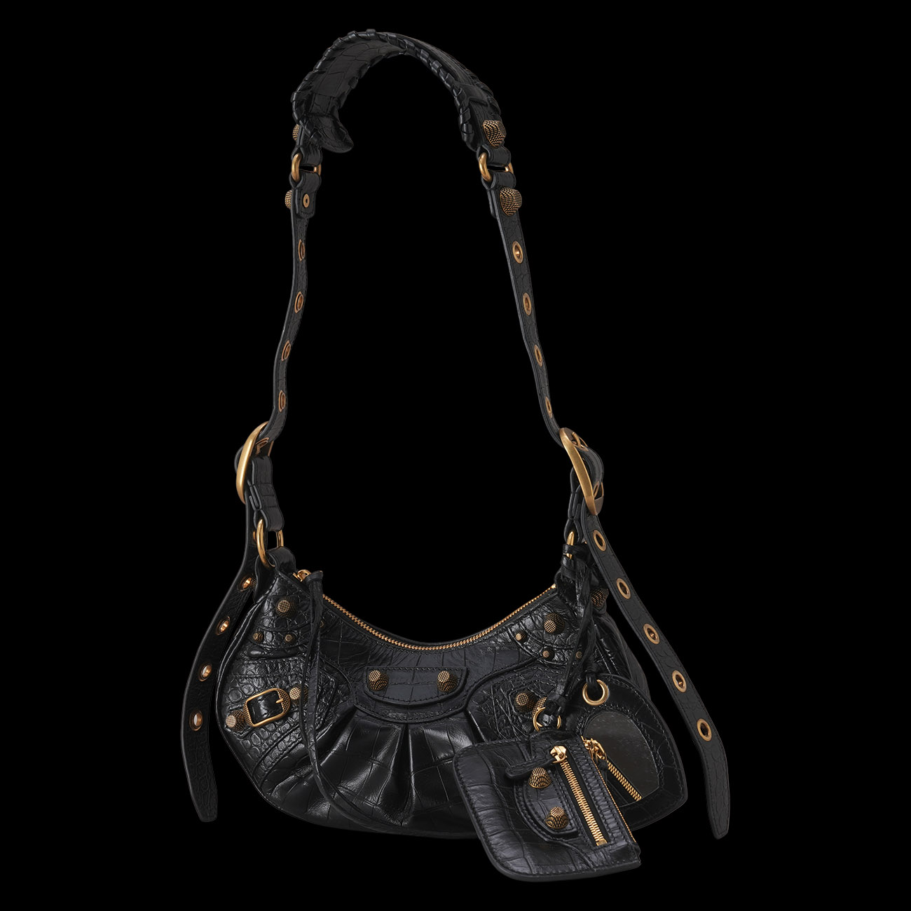 BALENCIAGA(USED)발렌시아가 671309 크로커패턴 르카골 숄더백 XS
