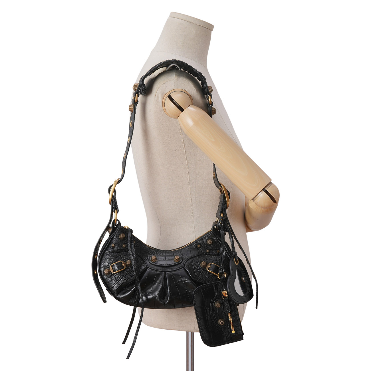 BALENCIAGA(USED)발렌시아가 671309 크로커패턴 르카골 숄더백 XS
