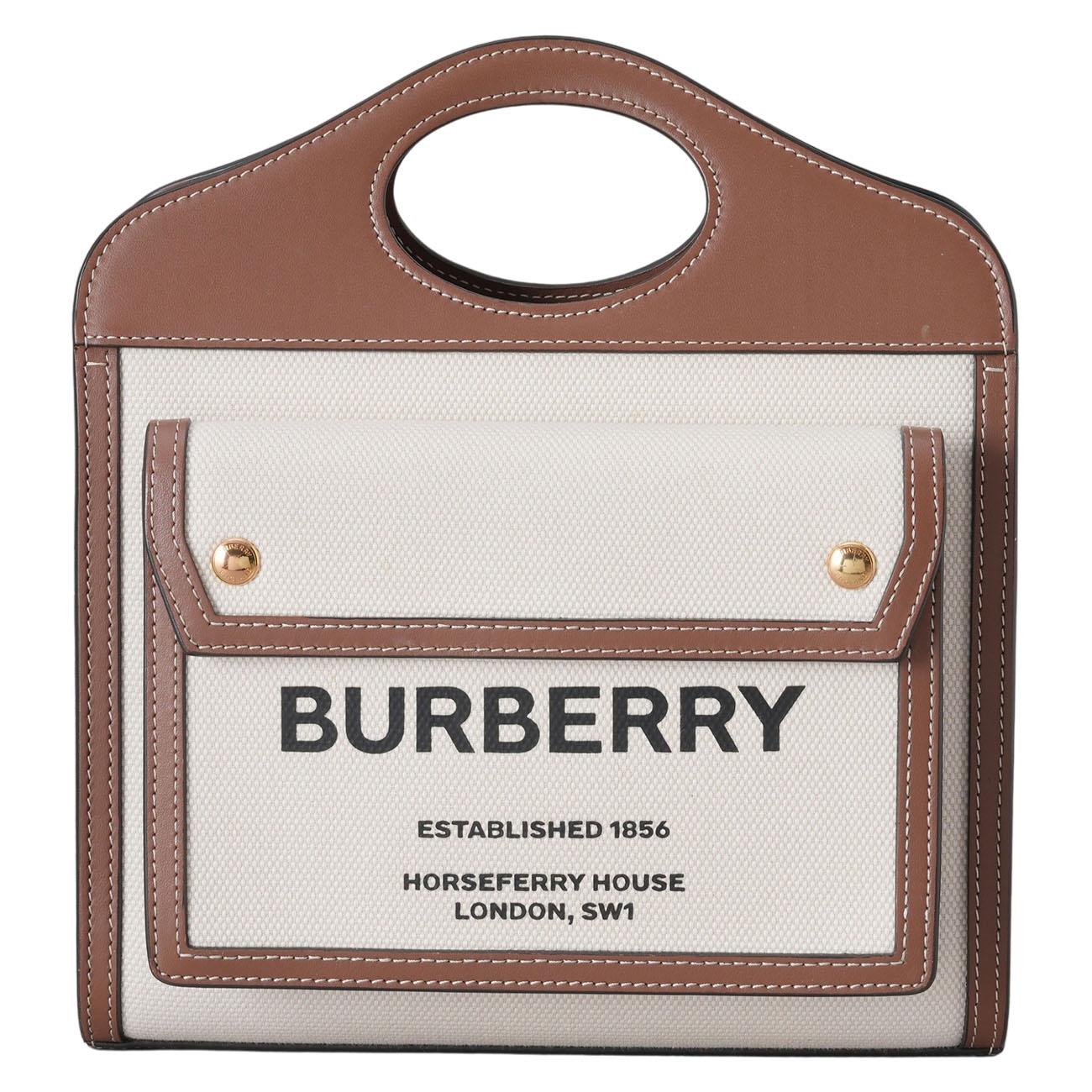 BURBERRY(USED)버버리 8039361 미니 투톤 캔버스 포켓백