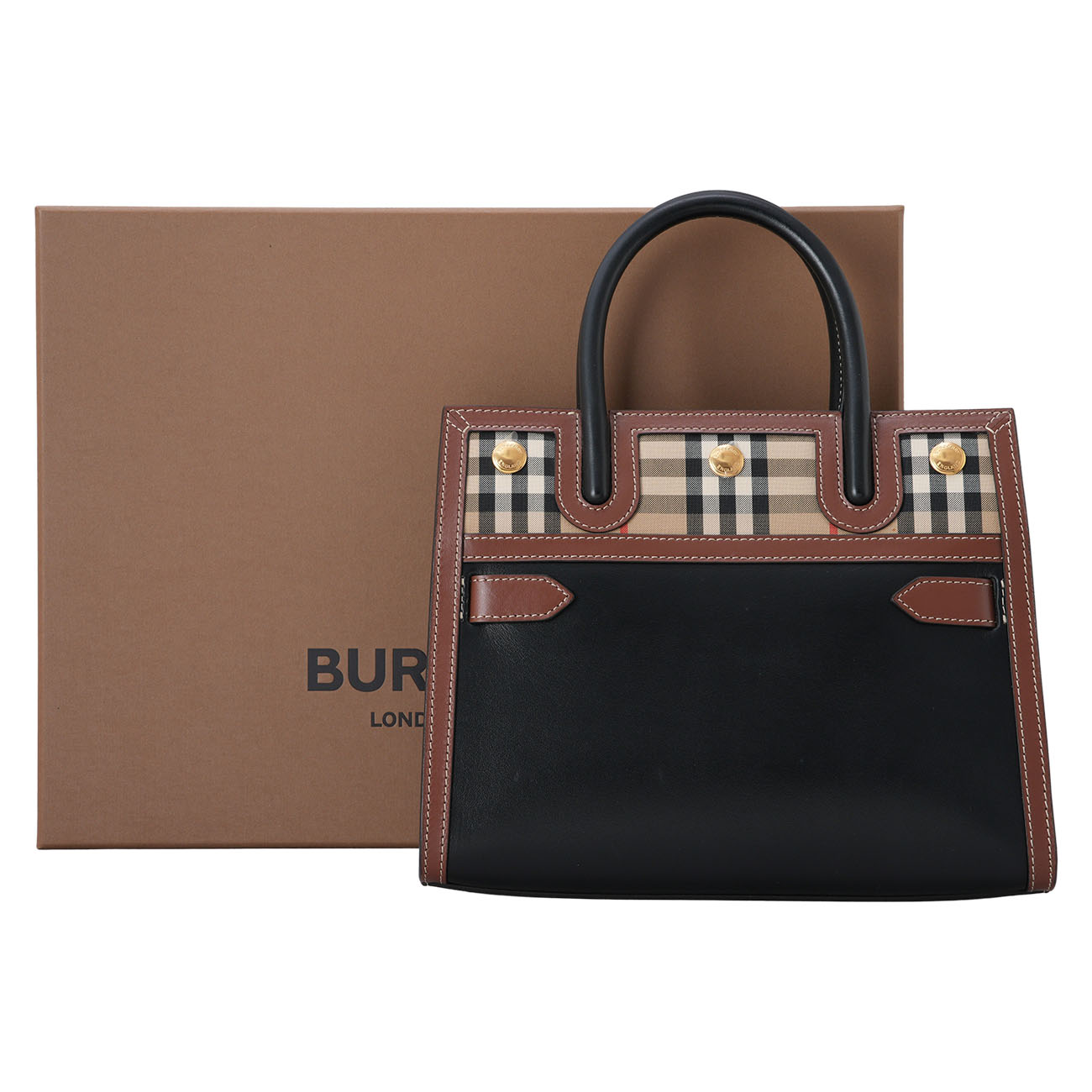 BURBERRY(USED)버버리 8025266 타이틀 미니 토트겸 숄더백