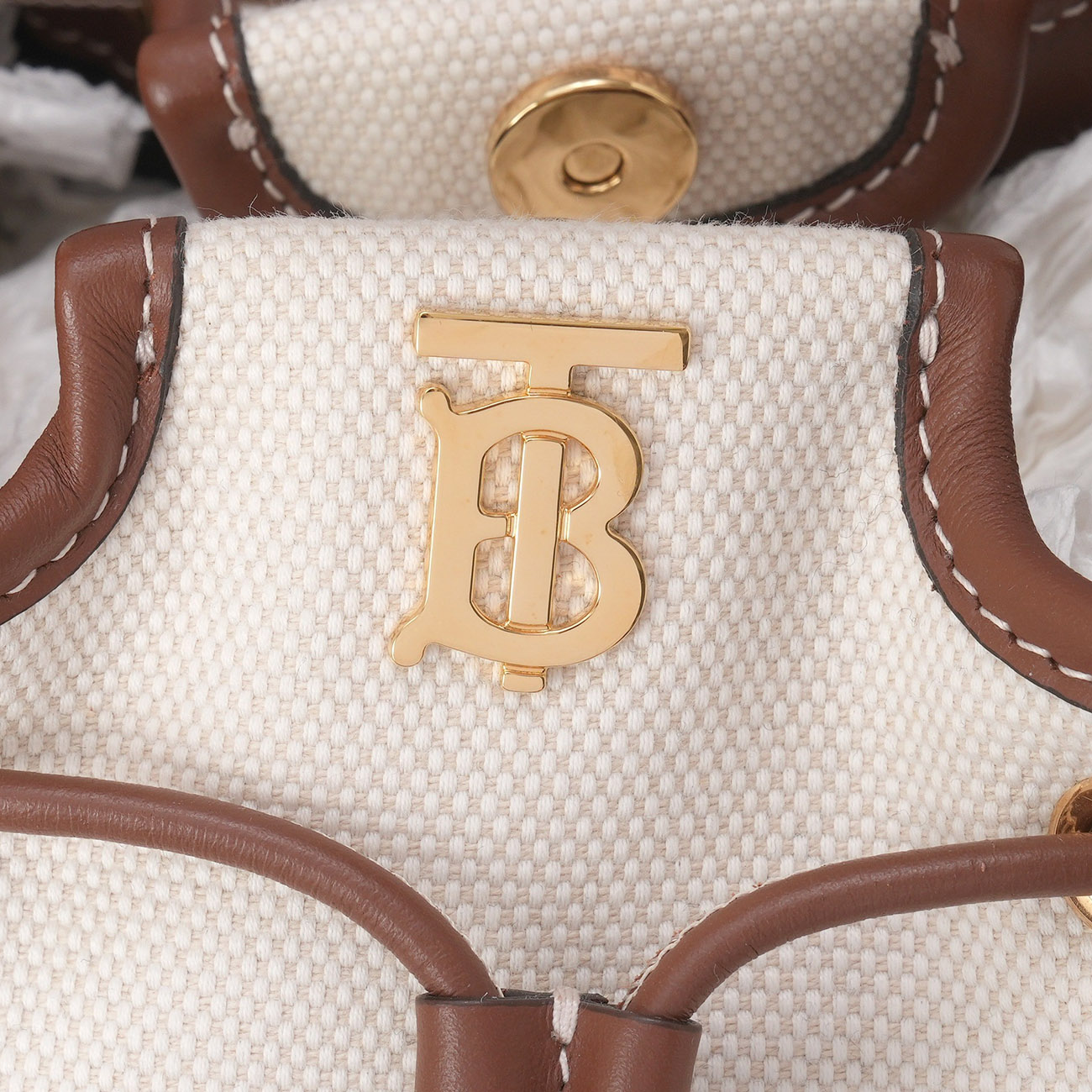BURBERRY(USED)버버리 TB 캔버스 미니 버킷백