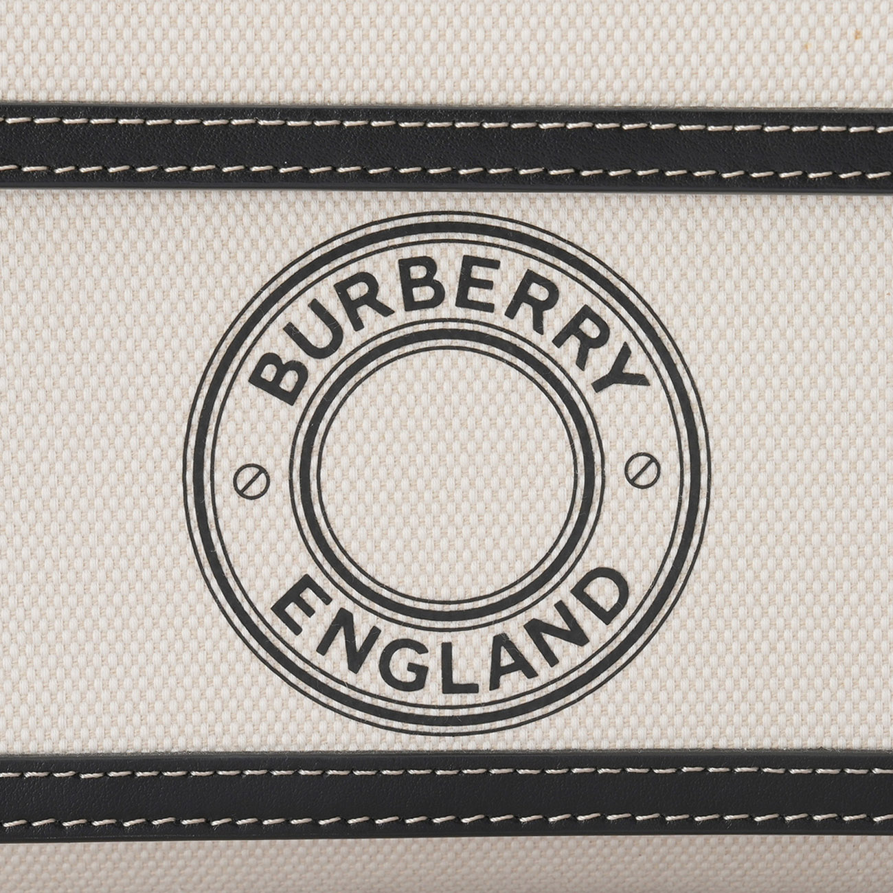 BURBERRY(USED)버버리 8028058 투톤 캔버스 레더 포켓백